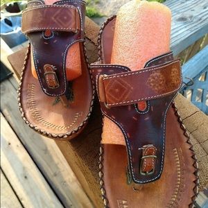 Elite by Corky's  Casual Leather Wedge Sandal Womens Size 9 FOLSOM Flipflop